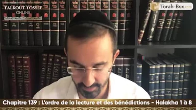 L'ordre de la lecture et des bénédictions (Halakha 1 à 8)