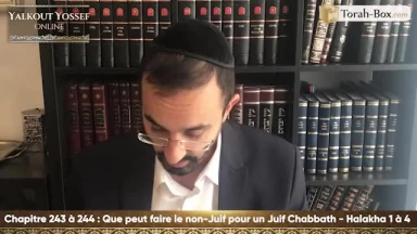 Que peut faire le non-juif pour un juif Chabbath (Halakha 1 à 4)