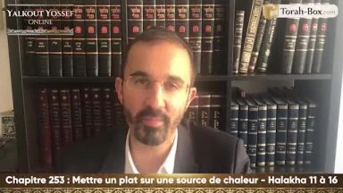 Mettre un plat sur une source de chaleur (Halakha 11 à 16)