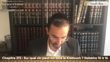 Sur quel vin peut-on faire le Kiddouch (Halakha 10 à 16)