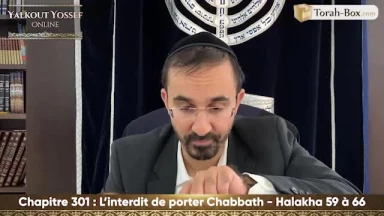 L'interdit de porter Chabbath (Halakha 59 à 66)