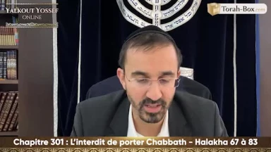 L'interdit de porter Chabbath (Halakha 67 à 83)