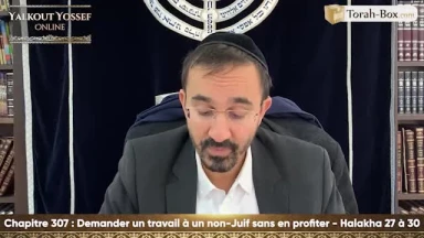 Demander un travail à un non-juif sans en profiter (Halakha 27 à 30)