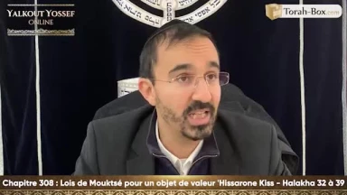 Lois de Mouktsé pour un objet de valeur ('Hissarone Kiss) (Halakha 32 à 39)