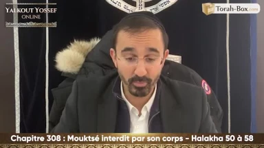 Mouktsé (interdit par son corps) (Halakha 50 à 58)