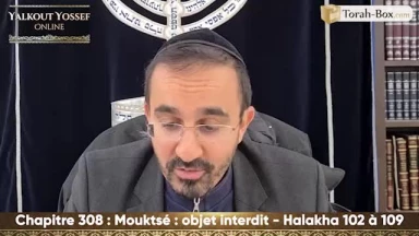 Mouktsé (objet interdit) (Halakha 102 à 109)