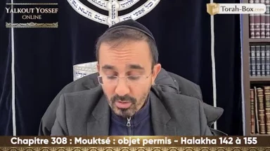 Mouktsé (objet permis) (Halakha 142 à 155)