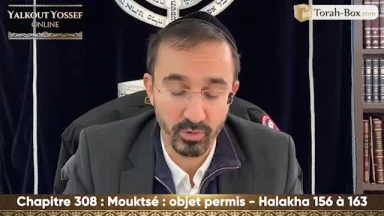 Mouktsé (objet permis) (Halakha 156 à 163)