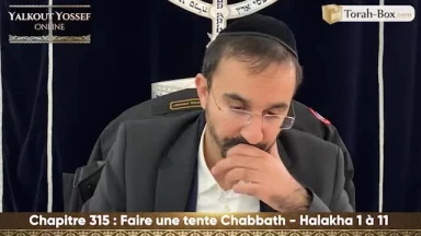 Faire une tente Chabbath (Halakha 1 à 11)