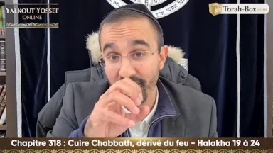 Cuire Chabbath - Dérivé du feu (Halakha 19 à 24)