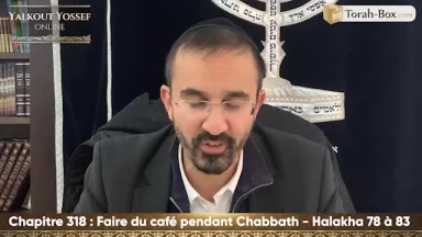 Faire du café pendant Chabbath (Halakha 78 à 83)