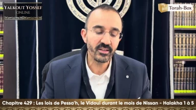 Les lois de Pessa'h, le Vidouï durant le mois de Nissan (Halakha 1 à 5)