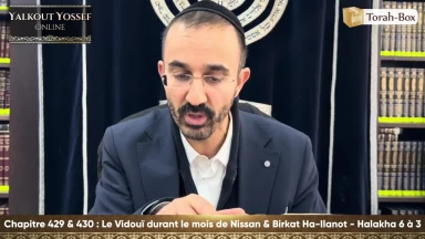 Le Vidouï durant le mois de Nissan & Birkat Ha-Ilanot (Halakha 6 à 3)