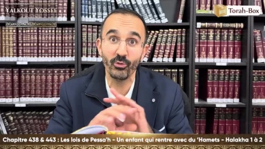 Les lois de Pessa'h - Un enfant qui rentre avec du ’Hamets (Halakha 1 à 2)