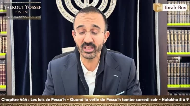 Les lois de Pessa'h - Quand la veille de Pessa'h tombe samedi soir (Halakha 5 à 9)