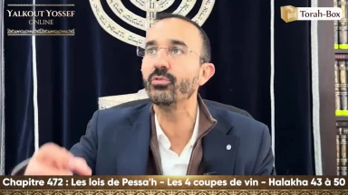 Les lois de Pessa'h - Les 4 coupes de vin (Halakha 43 à 50)