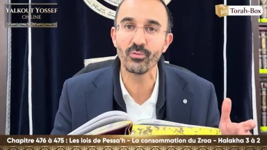 Les lois de Pessa'h - La consommation du Zroa (Halakha 3 à 2)