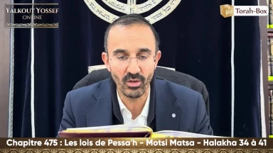 Les lois de Pessa'h - Motsi Matsa (Halakha 34 à 41)