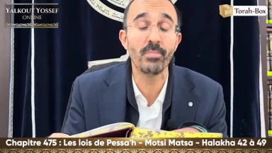 Les lois de Pessa'h - Motsi Matsa (Halakha 42 à 49)