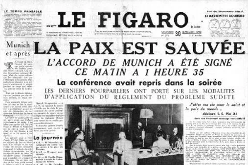 Ça c’est passé un…29 septembre 1938 - Une paix de lâches est sig