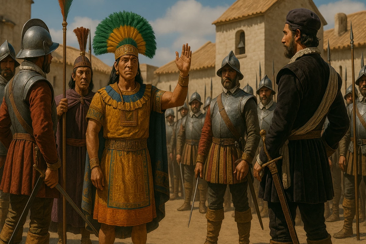 Ça s’est passé un 16 novembre 1532…  Massacre des Incas par le c