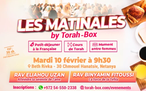 Les matinales by Torah-box à Netanya
