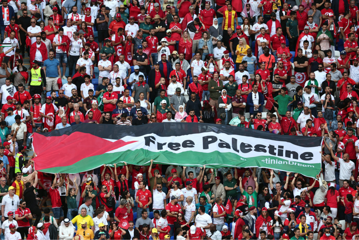 Free palestine au stade de foot