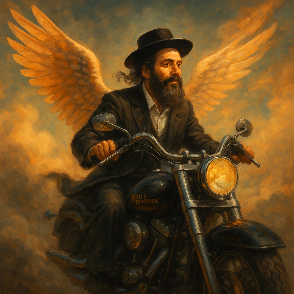 Le Rabbin en Harley… avec des ailes