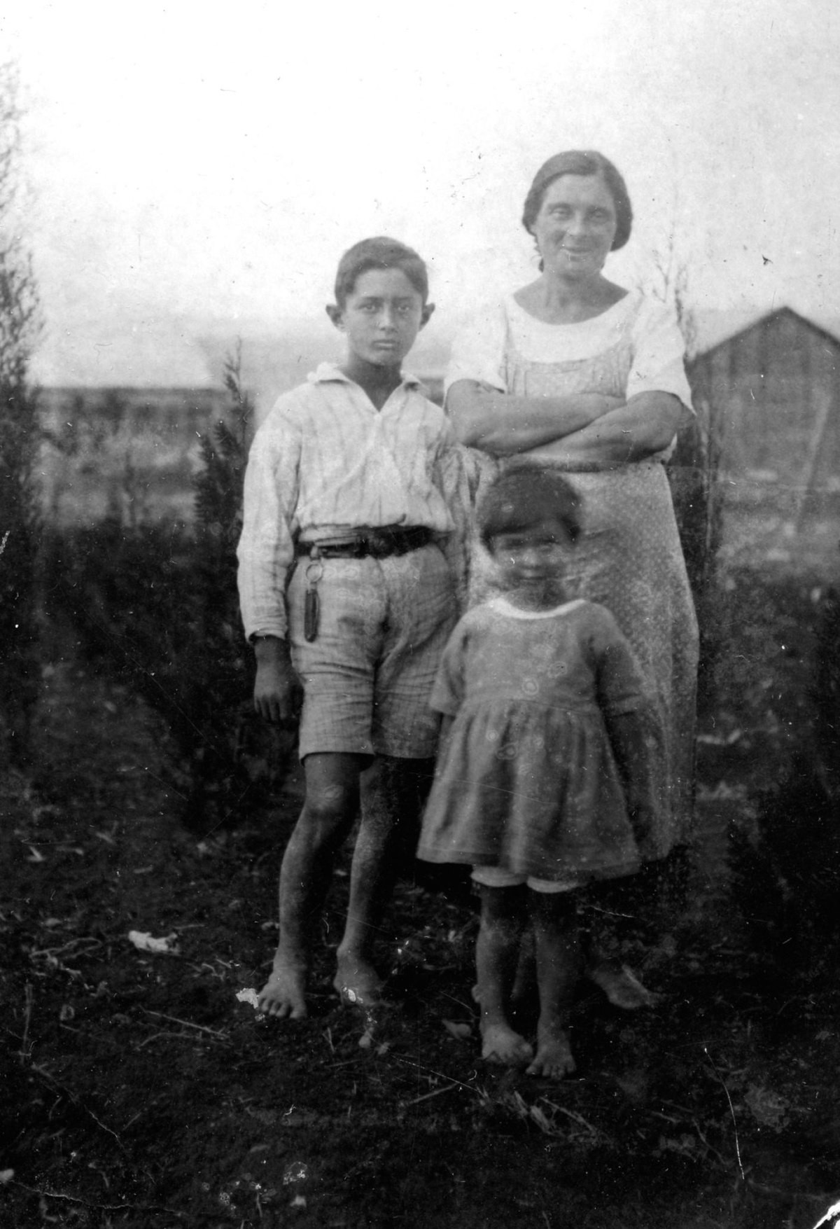 Photo noir et blanc famille juive