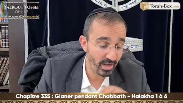Glaner pendant Chabbath (Halakha 1 à 6)