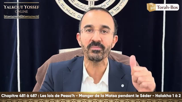 Les lois de Pessa'h - Manger de la Matsa pendant le Séder (Halakha 1 à 2)