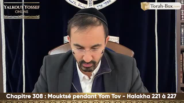 Mouktsé pendant Yom Tov (Halakha 221 à 227)