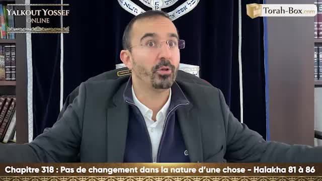 Pas de changement dans la nature d'une chose (Halakha 81 à 86)