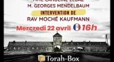 Rediffusion en souvenir de la Shoah - Témoignages de rescapés & du Rav Kaufmann, fils de rescapé