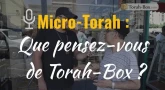 Micro-Torah : Que pensez-vous de Torah-Box ?