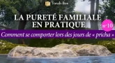 La Pureté Familiale en pratique (n°10) - Comment se comporter lors des jours de « pricha » ?