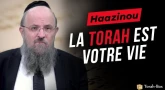 Le Message de la Paracha Haazinou : La Torah est votre vie