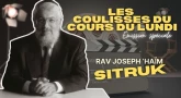 Émission exceptionnelle à la Veille du Retour des "Cours du Lundi" du Grand Rabbin Sitruk, 30 ans après !