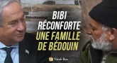 Bibi réconforte une famille de bédouins