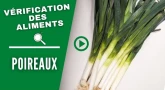 Vérification des aliments : le poireau