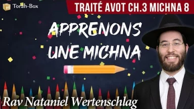 Apprenons une Michna pour les enfants - Traité Avot Chapitre 3 Michna 8