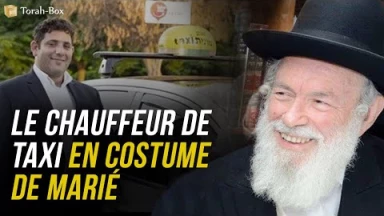 Le chauffeur de taxi en costume de marié