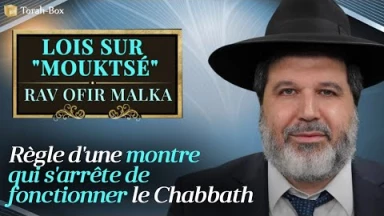 Lois sur Mouktsé - Règle d'une montre qui s'arrête de fonctionner le Chabbath