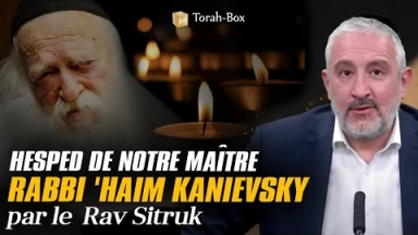 Rav Yaakov Sitruk fait un Hesped de notre maître Rabbi 'Haïm Kanievsky