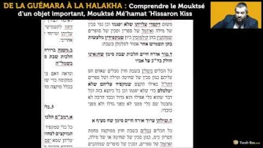 De la Guémara à la Halakha - Comprendre le Mouktsé d'un objet important, Mouktsé Mé'hamat 'Hissaron Kiss