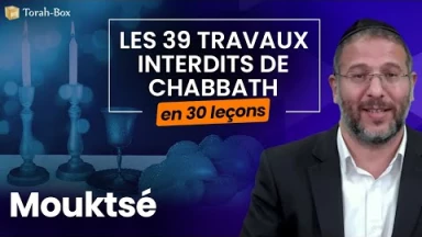Les 39 travaux interdits le Chabbath en 30 leçons - web-formation facile - N°26 : Mouktsé