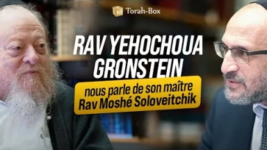 Rav Yéhochoua Gronstein nous parle de son maître Rav Moshé Soloveitchik