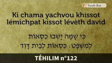 Lecture des psaumes 121, 122 & 123 (téhilim en hébreu + phonétique)