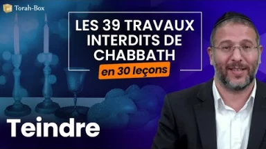 Les 39 travaux interdits le Chabbath en 30 leçons - web-formation facile - N°13 : Teindre