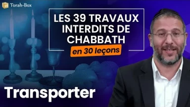 Les 39 travaux interdits le Chabbath en 30 leçons - web-formation facile - N°24 : Transporter 